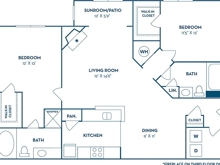 2 Bedroom | 2 Bath | 1171 SF 2 Bedroom | 2 Bath | 1171 SF