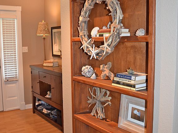 Built-in bookshelves