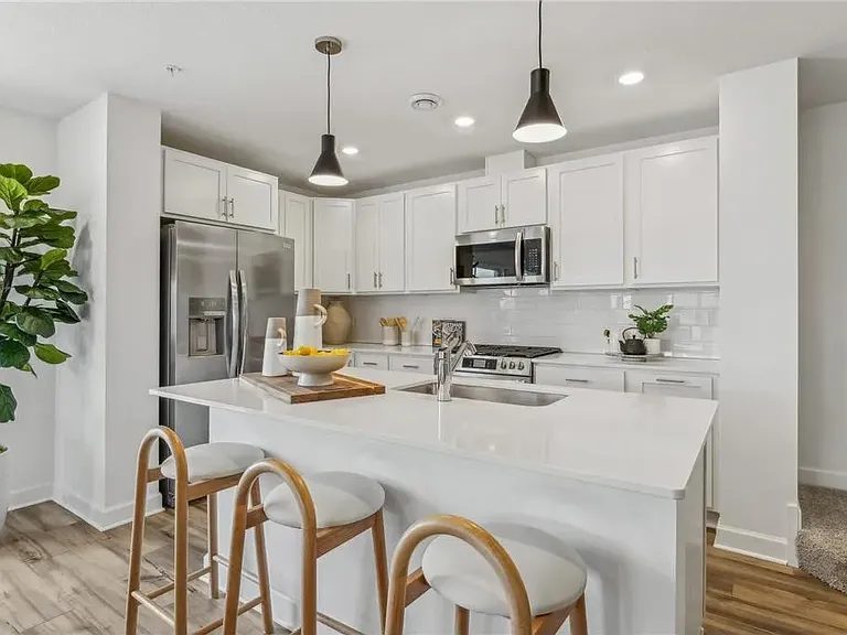virtually staged kitchen