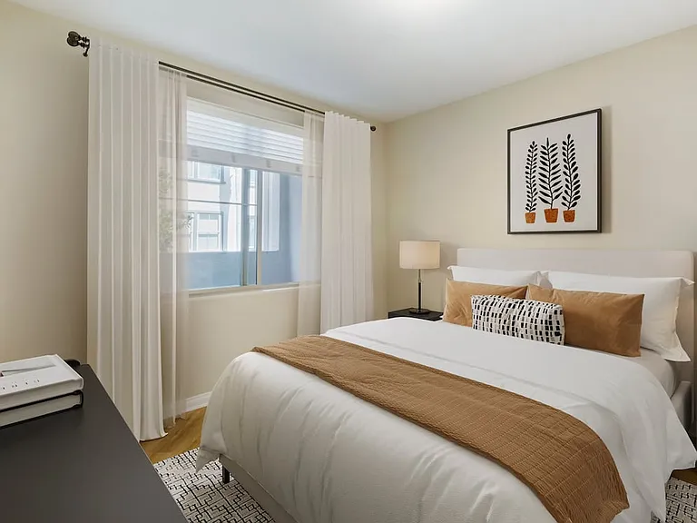 Renovated Package I bedroom with hard surface flooring (select homes)