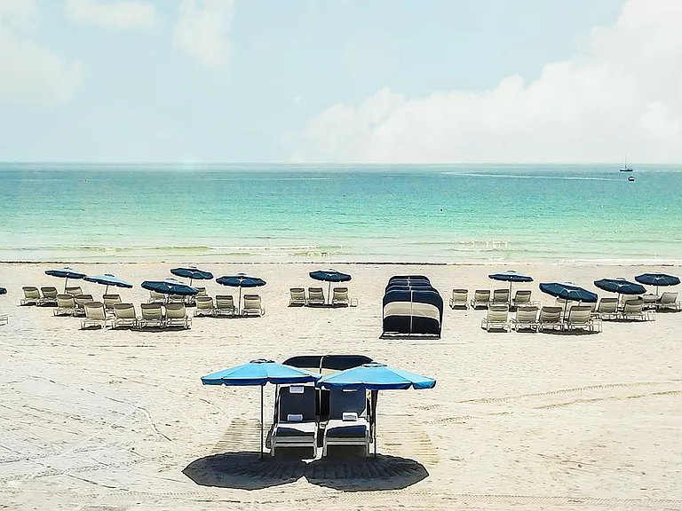 cabanas, beach chairs, drinks... full white glove service