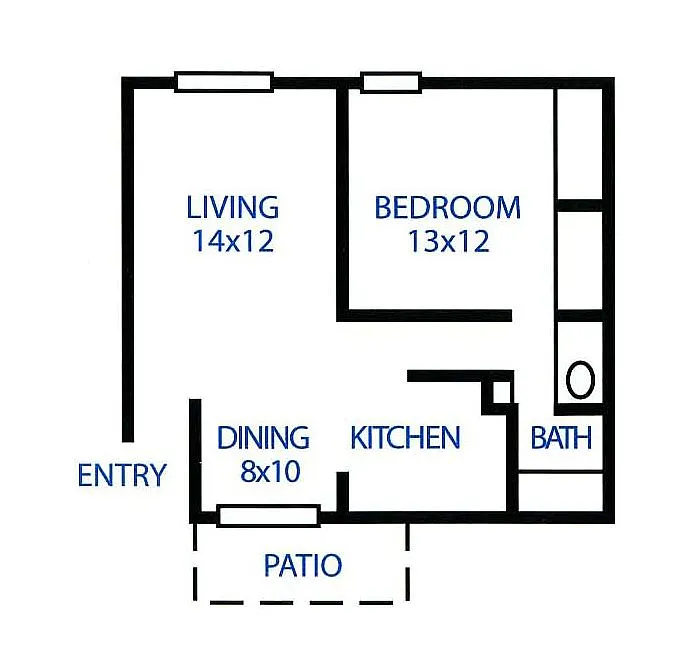 Floor plan One Bedroom B