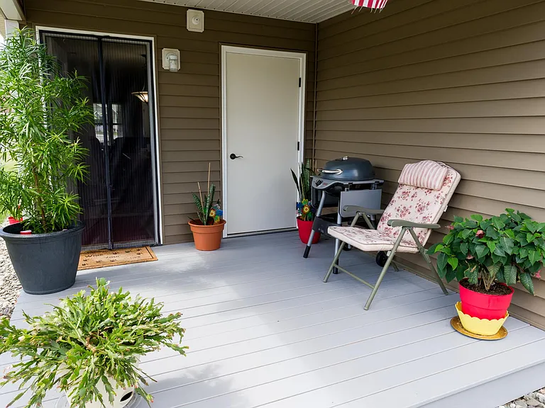 Private back porch