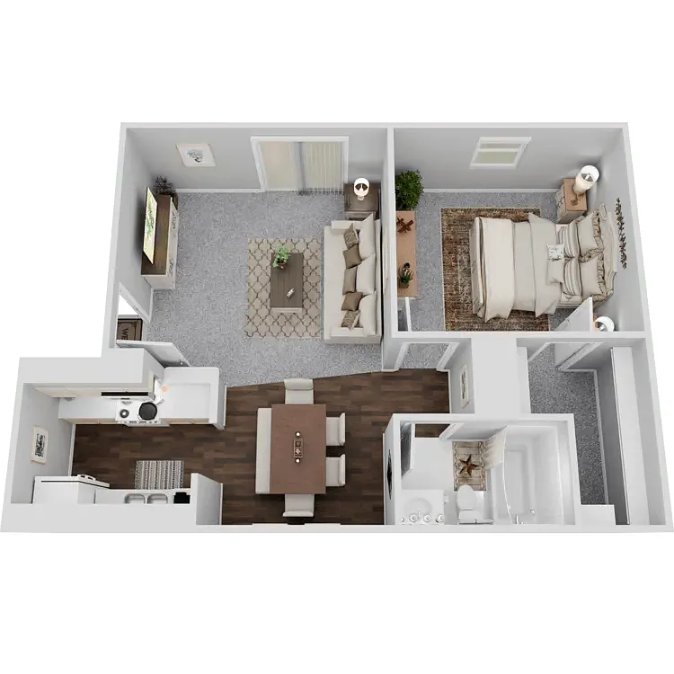Floor plan 1 bedroom 1 bath