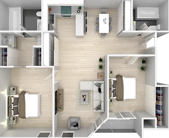 2 Bedroom 2 Bath 2 Bedroom 2 Bath
