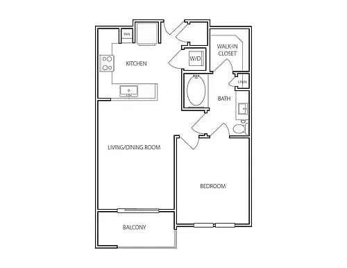 Floor plan 1 Bedroom