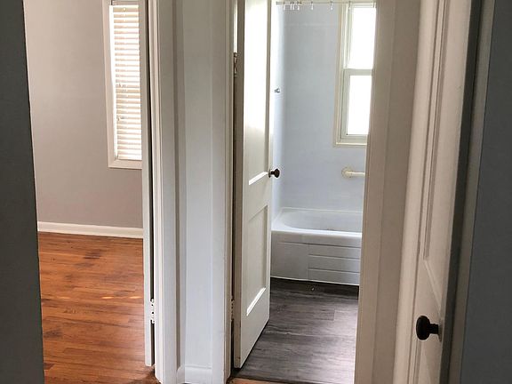 Hallway and bathroom