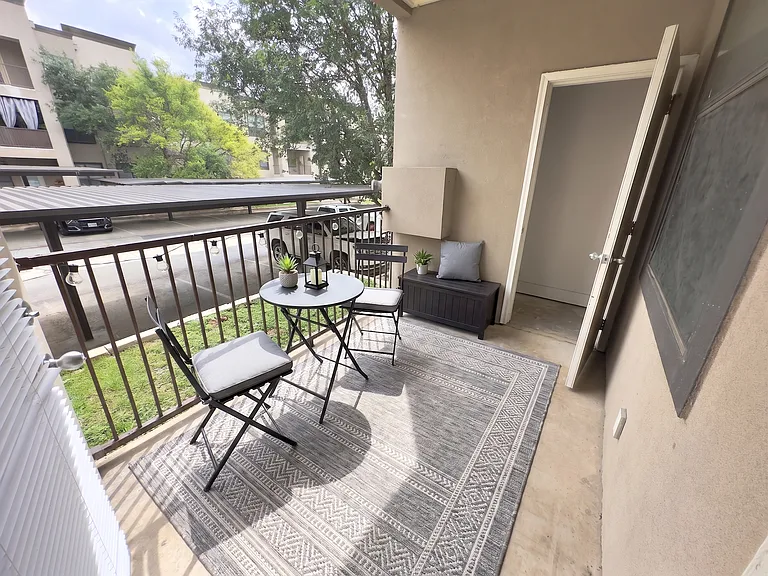 ENJOY AL FRESCO IN THE BIG PATIO EQUIPPED WITH EXTRA STORAGE CLOSET
