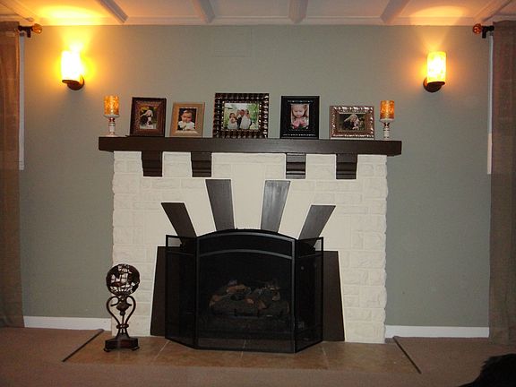 Basement gas fireplace