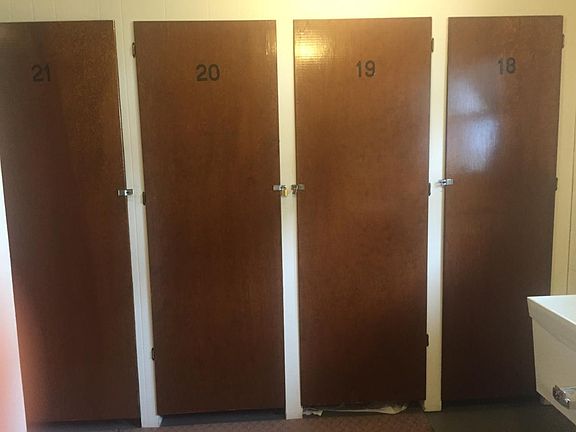 each tendant recieves a locked closet in laundry area