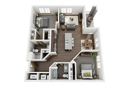 Floor plan 2X2 T