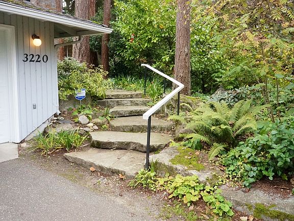 Beautiful stonework leading to front entry