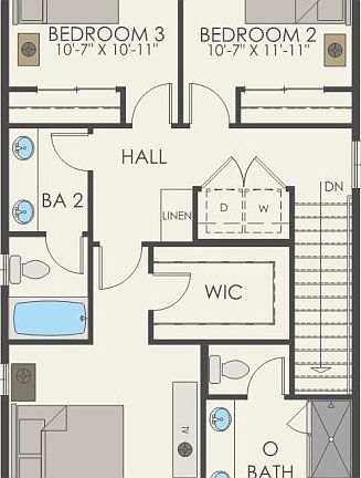 Third Floor 4 br 3.5 ba