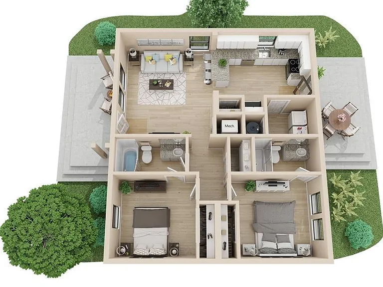 2 Bedroom | 2 Bath | 1000 SF 2 Bedroom | 2 Bath | 1000 SF
