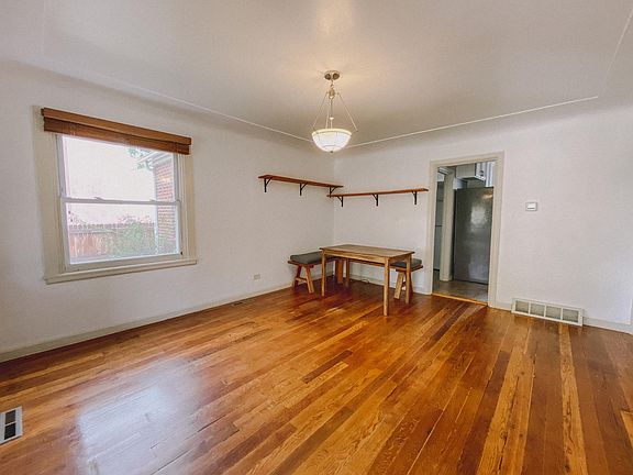 Shelving, bench, and table come with rental