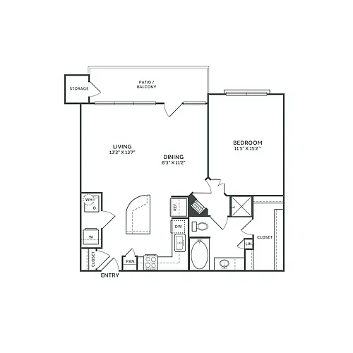 Floor plan A1 Townhome Renovated
