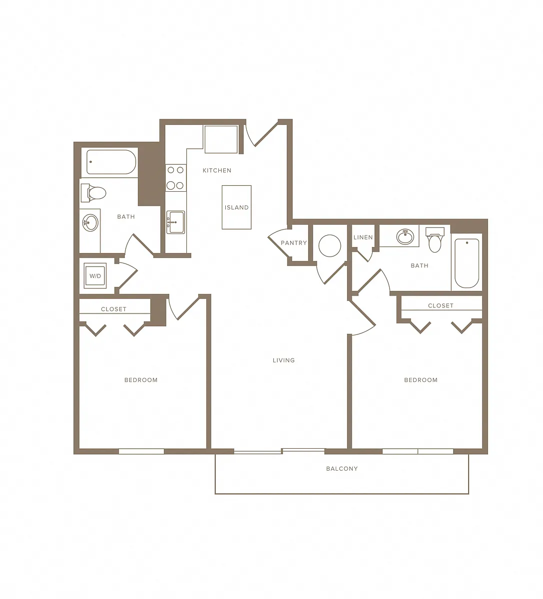 Floor plan 2 Bed/2 Bath-B09