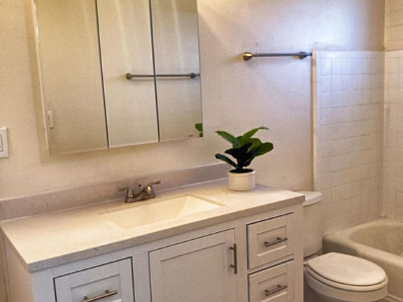 Freshly remodeled bathroom