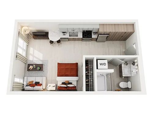 Floor plan 1x1 Urban F
