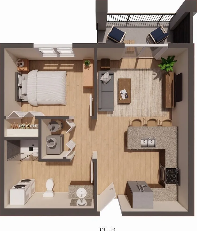 1 bed, 1.0 bath, 615 sqft, $1,725 — Photo 2