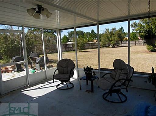 Screened patio keeps the bugs out