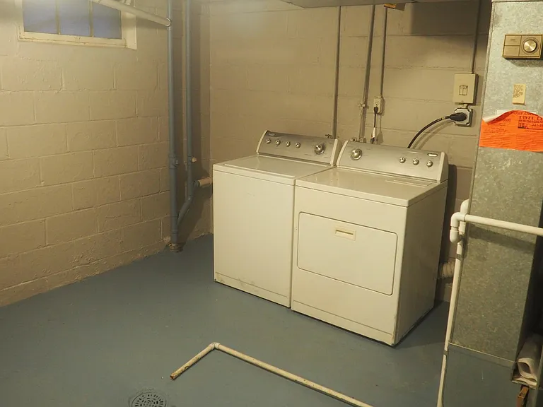 Washer and dryer provided and loads of storage space
