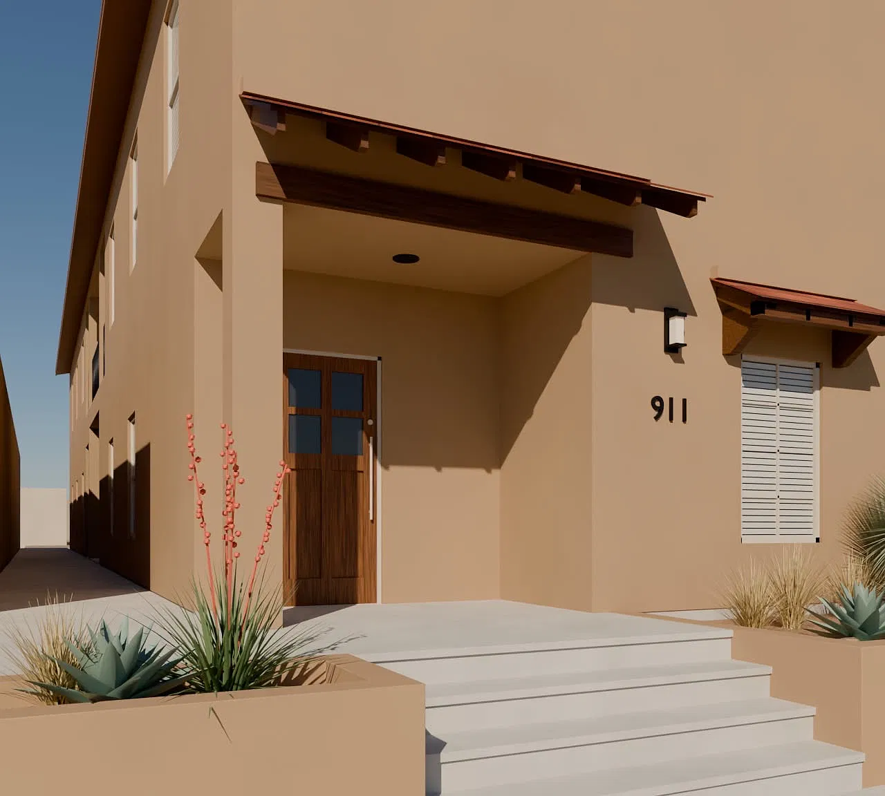 Rendering of front porch