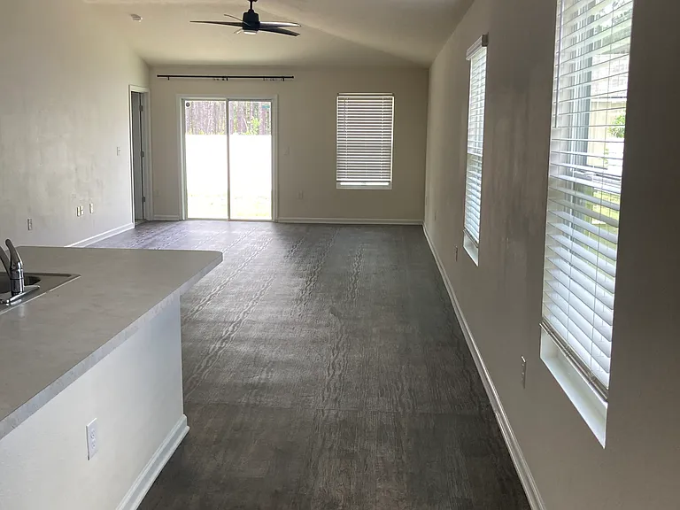 upon entry looking toward kitchen/living area
