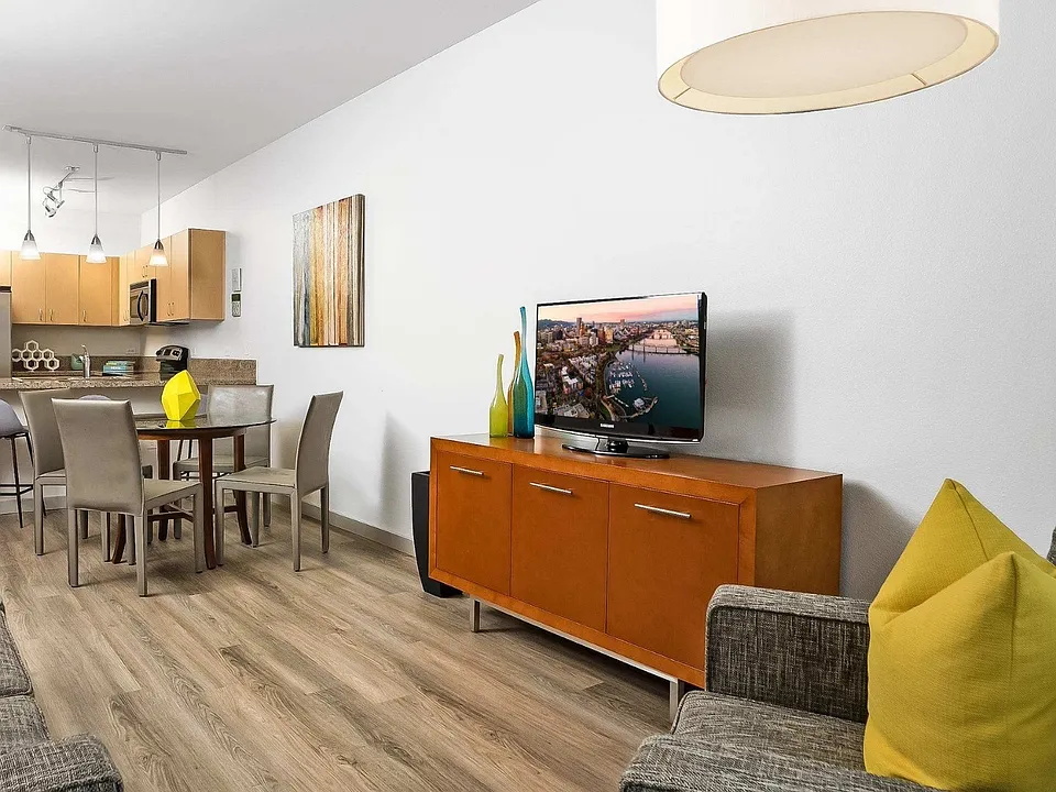 Open-concept apartments with modern kitchens and spacious living areas