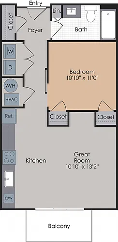Floor plan A1 Small One Bedroom