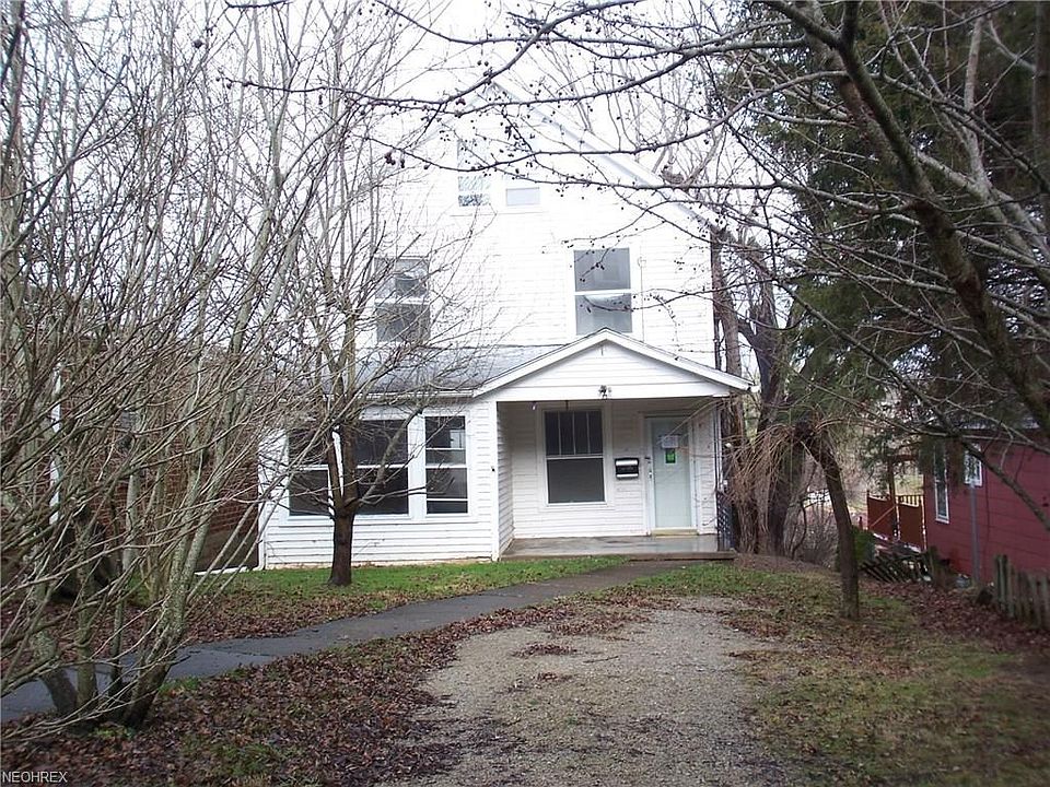 Front-with sidewalk- off street parking.