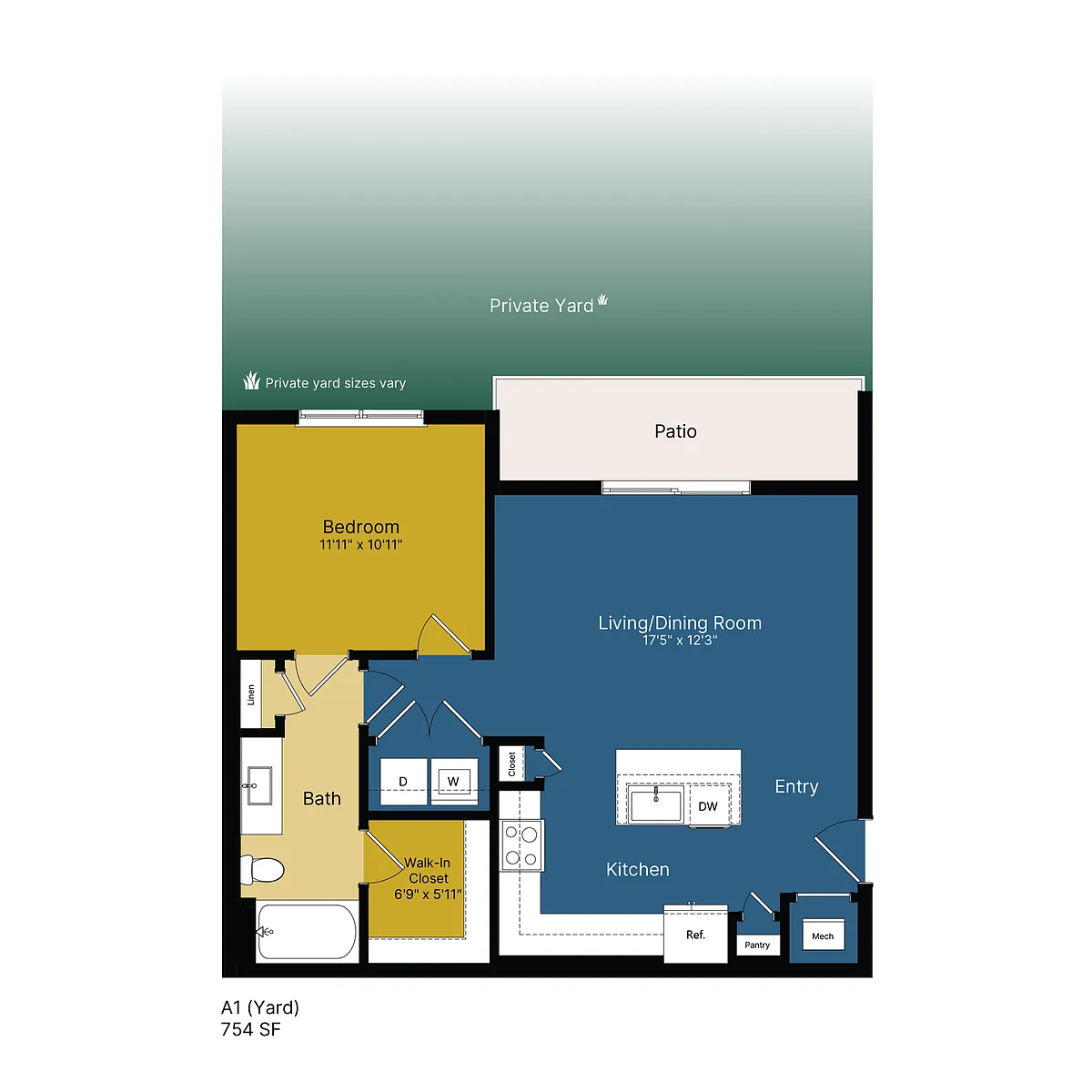 Floor plan A1 (Yard)