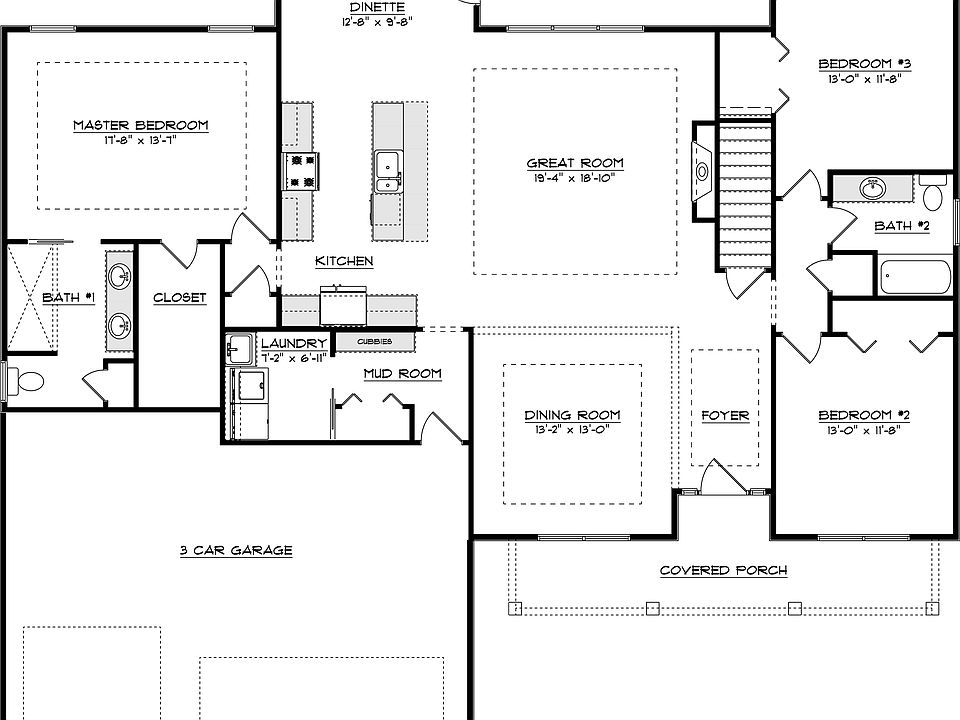 Main floor plan of 1212 Morningside Lane