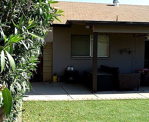 Back yard & covered patio