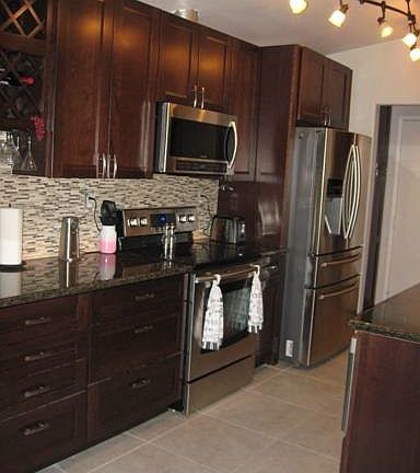 Kitchen all custom cherry cabinetry!