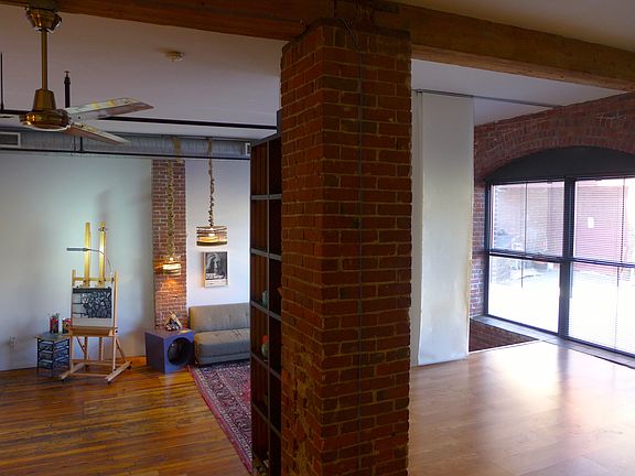 view of living room and bedroom platform