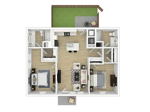 Floor plan 2br Cottage
