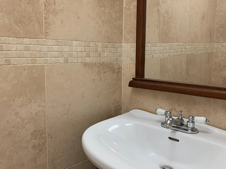 Convenient half-bathroom on the first floor.