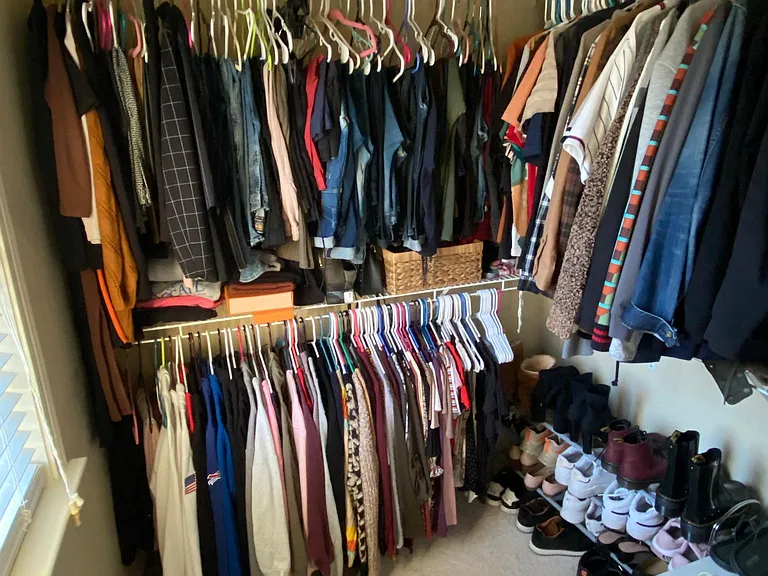 Spacious Closet. His & Her Closets