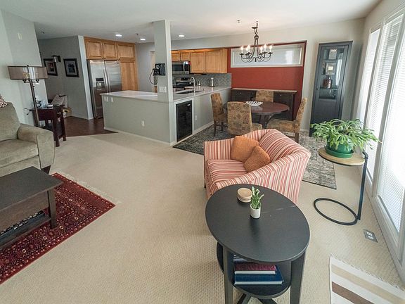 View From Living Room to Dining Area and Kitchen
