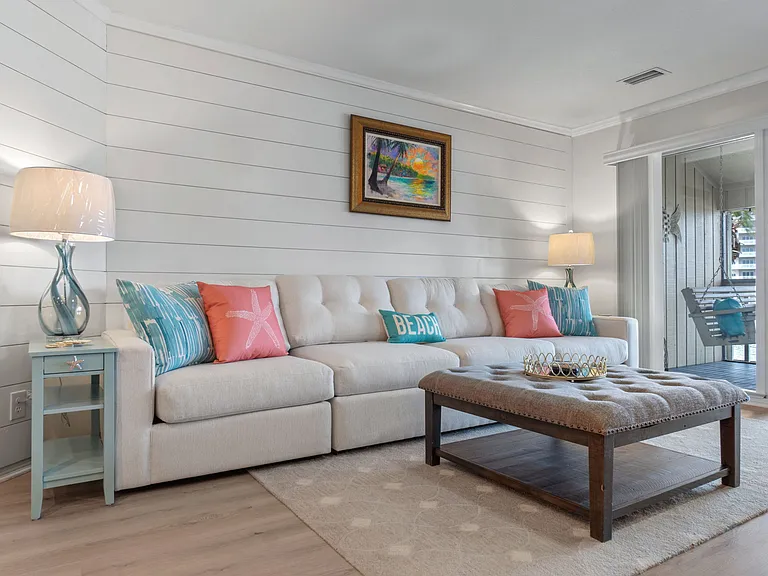 Large living room with Wi-Fi enabled TV