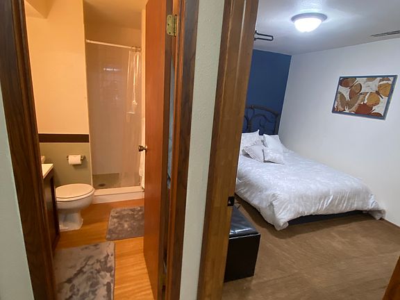 Basement bedroom and bathroom (tenants space)