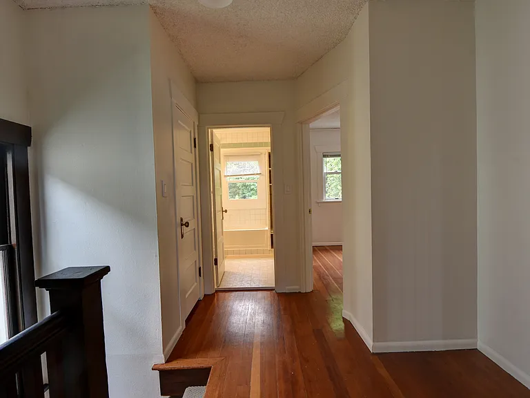 upstairs landing, laundry in left side closet