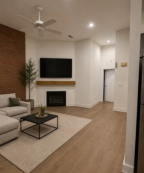 AI generated image to highlight room with furniture.