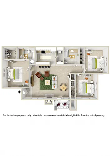 Floor plan 3 Bed 2 Bath
