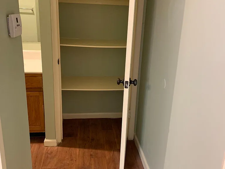 1br with back patio's linen closet