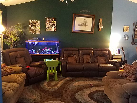 Living room with ceiling fan