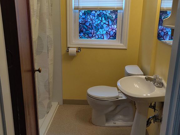 New walk-in shower.