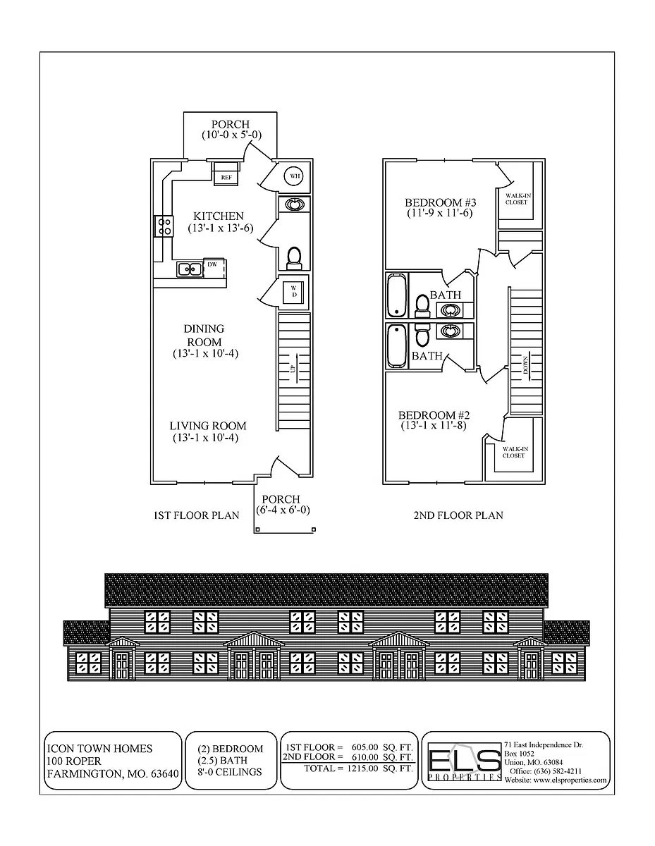 Floor plan Two Bedroom Townhome