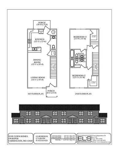 Floor plan Two Bedroom Townhome